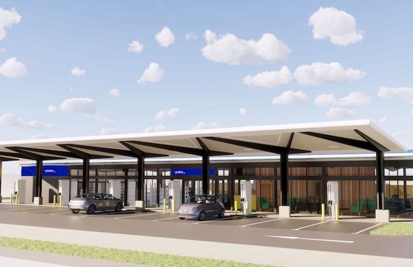 bp pulse fast electric vehicle charging hub